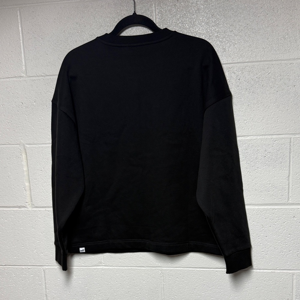 Puma Logo Women’s Crewneck Pullover‎ Fleece Sweatshirt Sz L - Picture 8 of 9